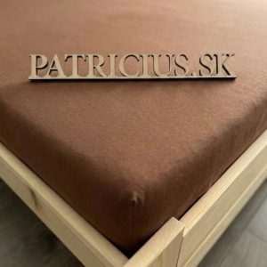 Napínacia plachta jersey tmavohnedá