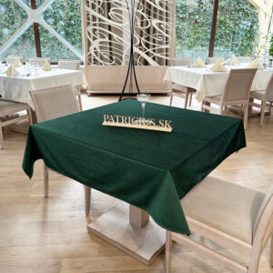 Zamatový obrus tmavozelený