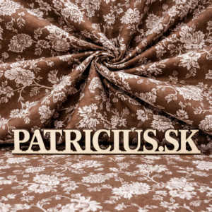 Plátno hnedé kvety - Patricius