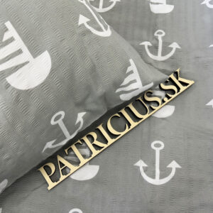 Krepové obliečky šedá kotva