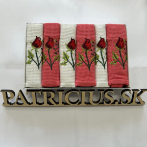 Kuchynské utierky - výšivka ruža - set 6ks
