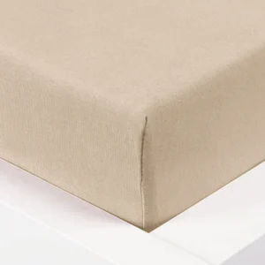 Napínacia plachta jersey svetlohnedá