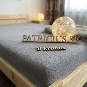 Napínacia froté plachta sivá, B kvalita