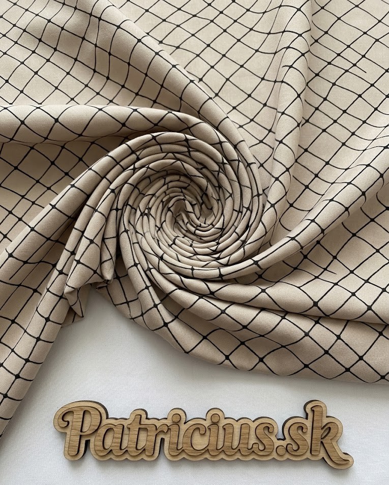 Plátno mriežky hnedé - Patricius