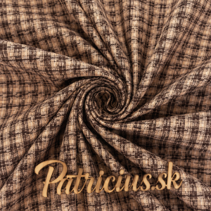 Plátno káro hnedé - Patricius